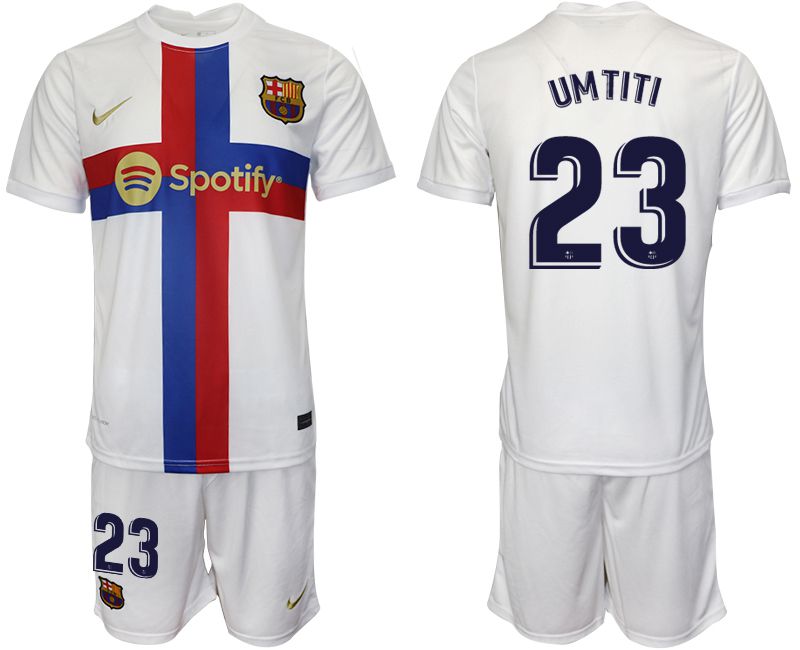 Men 2022-2023 Club Barcelona white away #23 Soccer Jersey